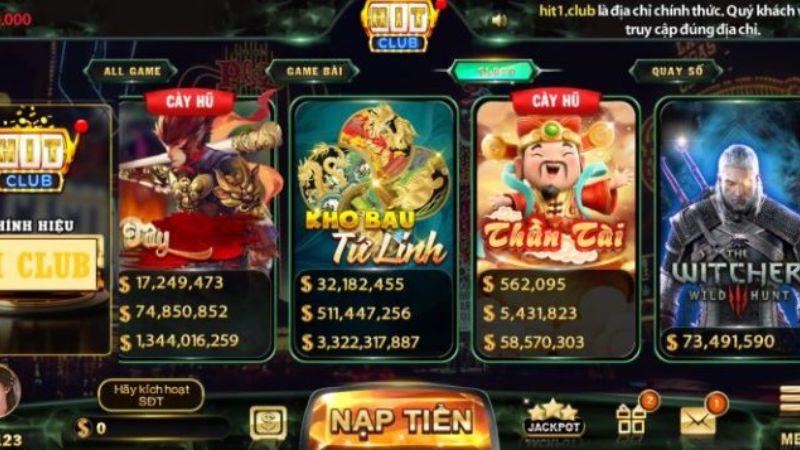 Các tựa game slot đổi thưởng cực khủng tại Hitclub